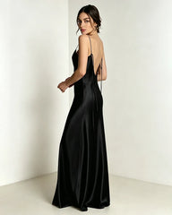 Liquid Triacetate Low Back Maxi Dress