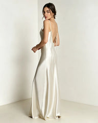 Liquid Triacetate Low Back Maxi Dress