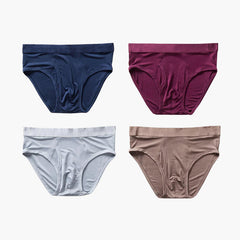 4Pcs Men's Silk Knit Briefs