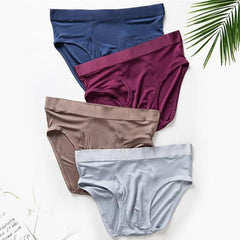 4Pcs Men's Silk Knit Briefs