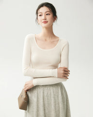 100% Merino Wool Wide Neck Sweater