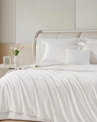 Premium Mulberry Silk Summer Comforter, White
