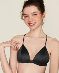 Silk Front Closure Wireless Bra and Panty Set