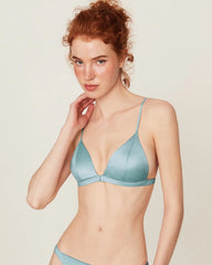 Silk Front Closure Wireless Bra and Panty Set