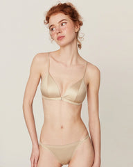 Silk Front Closure Wireless Bra and Panty Set