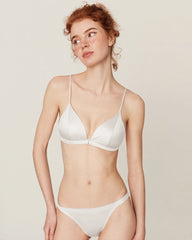 Silk Front Closure Wireless Bra and Panty Set