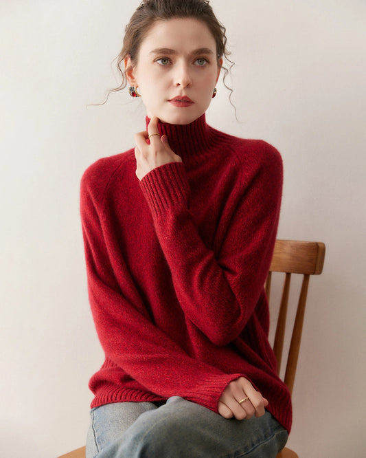 Oversized Women’s Cashmere Turtleneck Sweater
