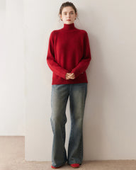 Oversized Women’s Cashmere Turtleneck Sweater