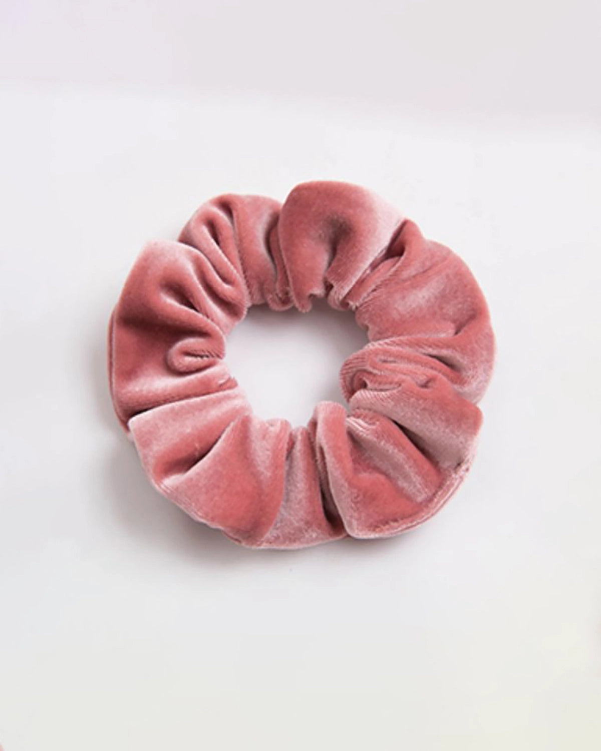 3.5 CM Silk Velvet Hair Scrunchie Band, Pink