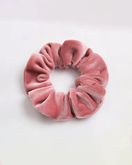 3.5 CM Silk Velvet Hair Scrunchie Band, Pink