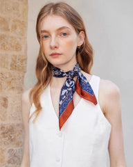 Unisex Paisley Silk Scarf 53x53cm