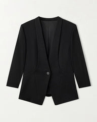 40 Momme Silk Blazer for Women 3/4 Sleeve