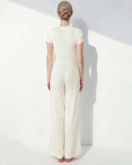 Silk Blend Jersey Short Sleeve Pajama Set