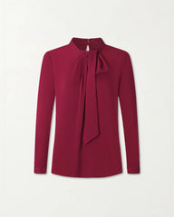 Silk Tie Neck Blouse for Women