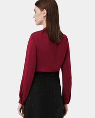 Silk Tie Neck Blouse for Women