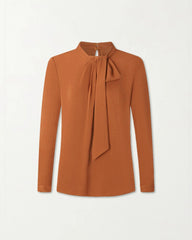 Silk Tie Neck Blouse for Women
