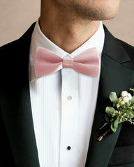 Washable Silk Bow Tie for Wedding, Pink