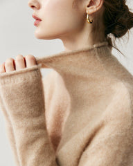 Silk-Cashmere Long Sleeve Turtleneck Sweater - DAISYSILK UK