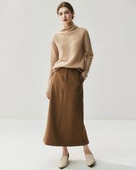 Silk-Cashmere Long Sleeve Turtleneck Sweater