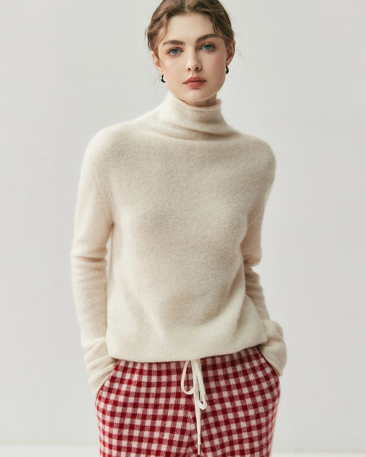 Silk-Cashmere Long Sleeve Turtleneck Sweater - DAISYSILK UK
