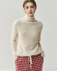 Silk-Cashmere Long Sleeve Turtleneck Sweater - DAISYSILK UK