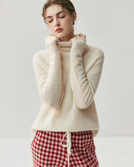 Silk-Cashmere Long Sleeve Turtleneck Sweater