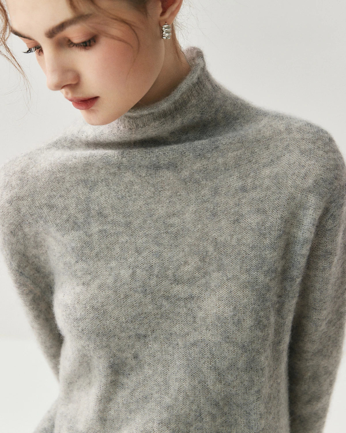 Silk-Cashmere Long Sleeve Turtleneck Sweater - DAISYSILK UK