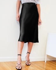 Elegant Knee-Length Silk Skirt - DAISYSILK UK