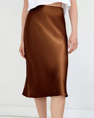 Elegant Knee-Length Silk Skirt - DAISYSILK UK