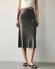 Elegant Knee-Length Silk Skirt - DAISYSILK UK