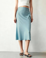 Elegant Knee-Length Silk Skirt - DAISYSILK UK