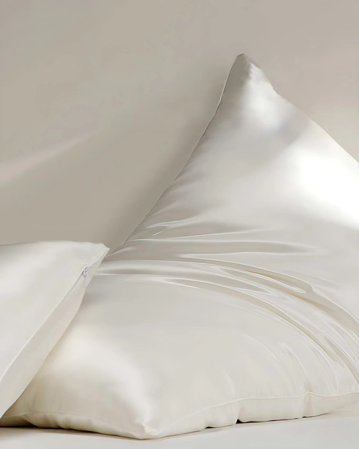 Mulberry Silk Pillow with Silk Shell, White