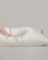Mulberry Silk Pillow with Silk Shell, White