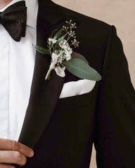 Washable Silk Pocket Square for Suits, White