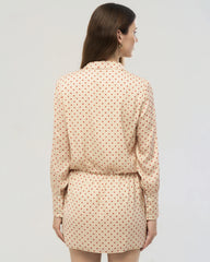 19 Momme Silk Polka Dot Bodycon Mini Dress