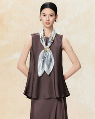 Animal Print Silk Scarf