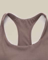 Silk Yoga Sports Bra, Brown
