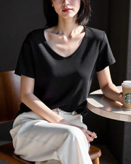 Women’s Silk Jersey V Neck Tee - DAISYSILK UK