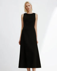 Triacetate Sleeveless A-Line Maxi Dress