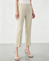 Triacetate Slim Fit Ankle Pants