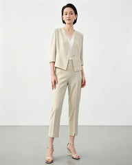Triacetate Slim Fit Ankle Pants