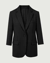 Triacetate Blazer and Ankle Pants Suit Set