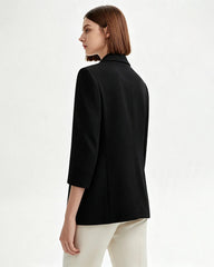Triacetate Blazer and Ankle Pants Suit Set