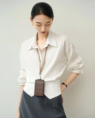 Triacetate Tailored Button Up Blouse