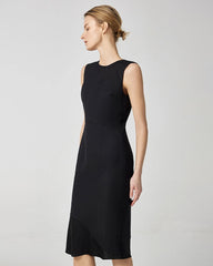 Triacetate Midi Dress with Asymmetric Hem