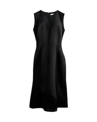 Triacetate Midi Dress with Asymmetric Hem