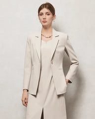 Triacetate Silk Lined Tailored Blazer