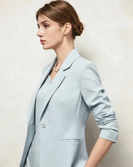 Triacetate Silk Lined Tailored Blazer