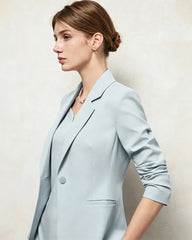Triacetate Silk Lined Tailored Blazer