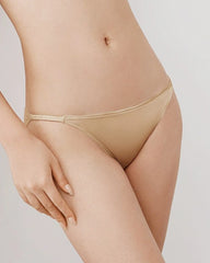 Silk Triangle Bralette and V String Panty Set